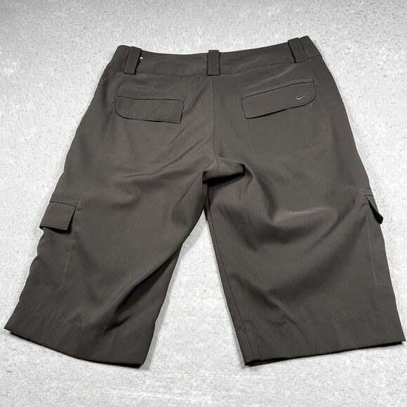 Nike Shorts Womens Size 4 Brown Golf Tour Performance Cargo Shorts Pockets - Picture 8 of 13